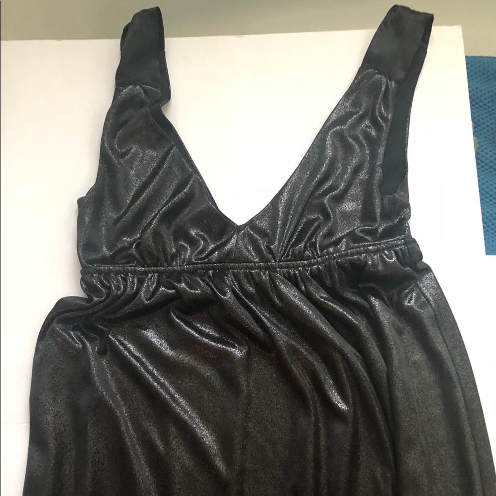 Black sparkle baby doll dress size small